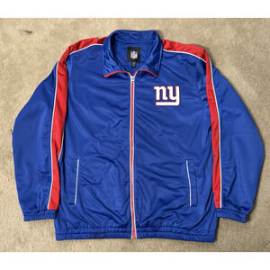 New York Giants NFL Premium Full Zip Embroidered Track Jacket Mens XL Blue